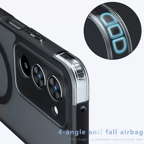 Techsuit - PureFrost MagSafe Ütésálló tok - Oppo A5 4G / A5 5G / A5m 4G - Matt fekete
