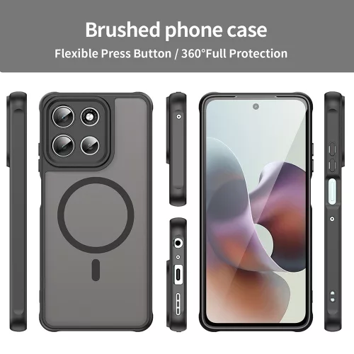 Techsuit - HaloFrost II MagSafe tok - Motorola Moto G56 - Fekete