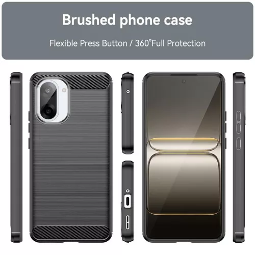 Techsuit - Carbon szilikon tok - OnePlus Nord CE5 - Fekete