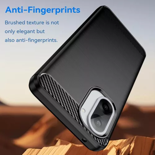 Techsuit - Carbon szilikon tok - OnePlus Nord CE5 - Fekete