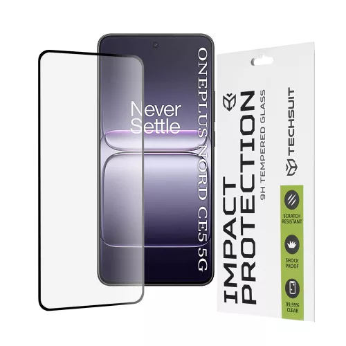 Techsuit - 111D Full Cover / Full Glue üvegfólia - OnePlus Nord CE5 - Fekete széllel