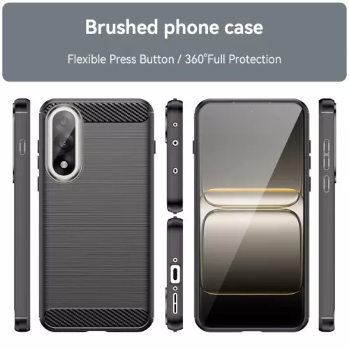 Techsuit - Carbon szilikon tok - OnePlus Nord 5 - Fekete