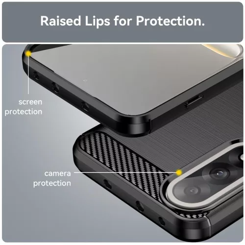 Techsuit - Carbon szilikon tok - OnePlus Nord 5 - Fekete