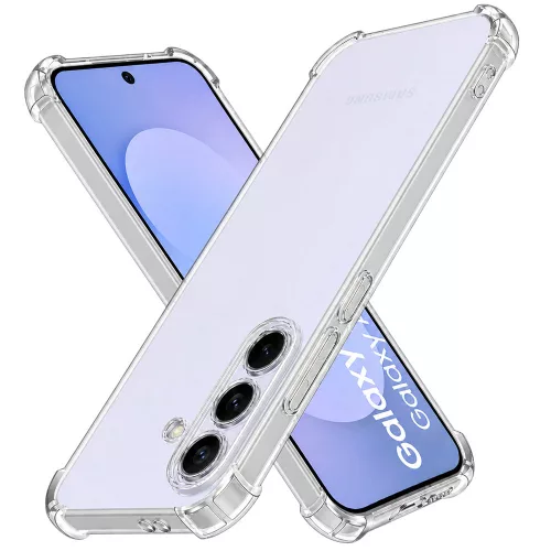 Techsuit - Shockproof Átlátszó Ütésálló Szilikon tok - Samsung Galaxy S25 FE - Átlátszó
