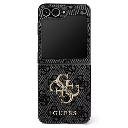 Guess - Bőr 4G Fém Logó (GUHCZF74GMGGR) - Samsung Galaxy Z Flip7 - Fekete