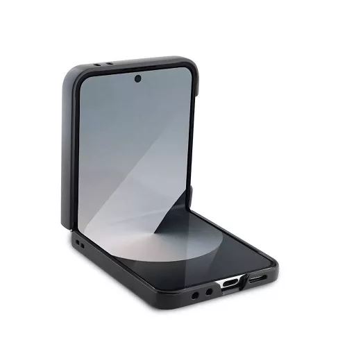 Guess - Bőr 4G Fém Logó (GUHCZF74GMGGR) - Samsung Galaxy Z Flip7 - Fekete