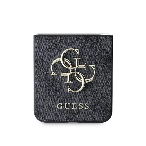 Guess - Bőr 4G Fém Logó (GUHCZF74GMGGR) - Samsung Galaxy Z Flip7 - Fekete