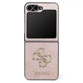   Guess - Bőr 4G Fém Logó (GUHCZF74GMGPI) - Samsung Galaxy Z Flip7 - Rózsaszín