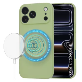   Techsuit - SoftFlex MagSafe tok - iPhone 17 Pro - Matcha zöld