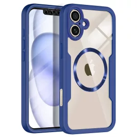   Techsuit - ColorVerse 360 MagSafe tok kijelzővédővel - iPhone 17 - Kék