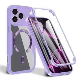   Techsuit - ColorVerse 360 MagSafe tok kijelzővédővel - iPhone 17 Pro - Lila