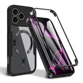   Techsuit - ColorVerse 360 MagSafe tok kijelzővédővel - iPhone 17 Pro Max - Fekete