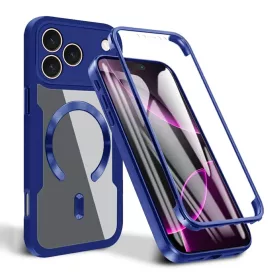   Techsuit - ColorVerse 360 MagSafe tok kijelzővédővel - iPhone 17 Pro Max - Kék