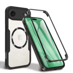   Techsuit - ColorVerse 360 MagSafe tok kijelzővédővel - iPhone 17 Air - Fekete
