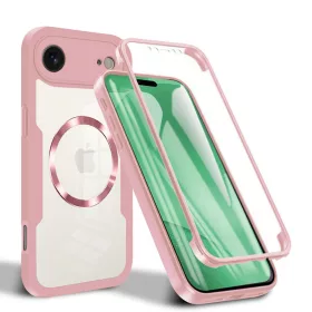   Techsuit - ColorVerse 360 MagSafe tok kijelzővédővel - iPhone 17 Air - Rózsaszín