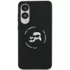 Karl Lagerfeld - Silicone Double Heads MagSafe (KLHMS25ESKCHTCK) - Samsung Galaxy S25 Edge - Black