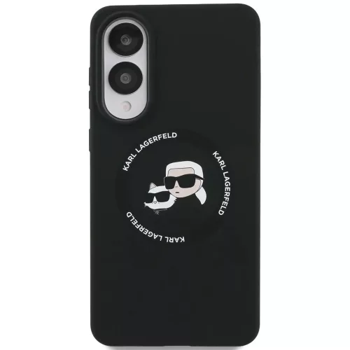 Karl Lagerfeld - Silicone Double Heads MagSafe (KLHMS25ESKCHTCK) - Samsung Galaxy S25 Edge - Black