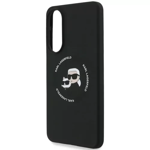 Karl Lagerfeld - Silicone Double Heads MagSafe (KLHMS25ESKCHTCK) - Samsung Galaxy S25 Edge - Black