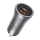 Techsuit - Premium Car Charger RescueVolt (C3) - with Metal Window Breaker, Fast Charge, USB QC18W, USB-C PD30W, 5V/3A - Grey