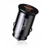 Techsuit - Premium Car Charger MiniFuseX (C4) - Fast Charge, Mini Design, 2in1 USB QC 4.0, Type-C PD20W, ABS - Black