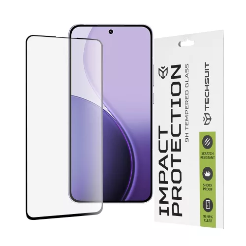 Techsuit - 111D Full Cover / Full Gliue üvegfólia - Oppo Reno14 F / Reno14 FS 5G - Fekete