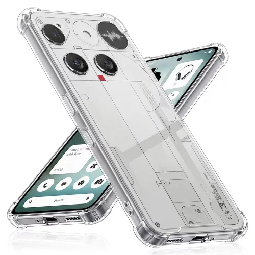 Techsuit - Shockproof Átlátszó Ütésálló Szilikon tok - Nothing Phone (3) - Átlátszó