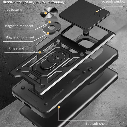 Techsuit - CamShield ütésálló tok - Nothing Phone (3) - Fekete