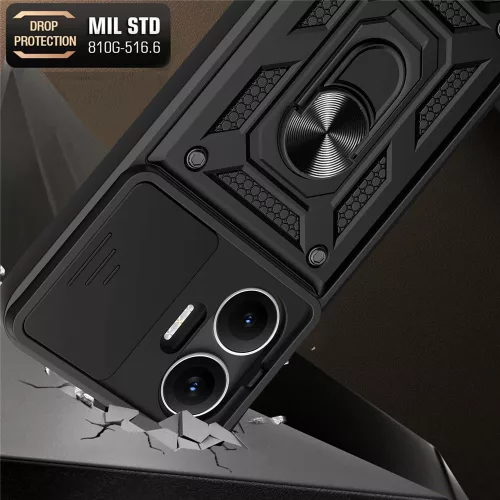 Techsuit - CamShield ütésálló tok - Xiaomi Poco F7 - Fekete