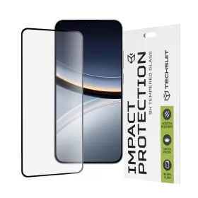   Techsuit - 111D Full Cover / Full Glue üvegfólia - Xiaomi Poco F7 - Fekete széllel