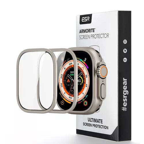 ESR - Armorite Screen Protector (2 pack) - Apple Watch Ultra / Ultra 2 / Ultra 3 - Titanium