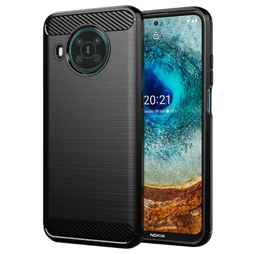 Techsuit - Carbon szilikon tok - Nokia X10 / X20 - Fekete
