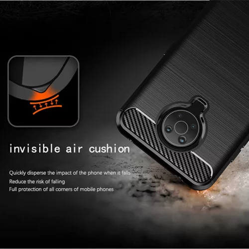 Techsuit - Carbon szilikon tok - Nokia G10 / G20 - Fekete