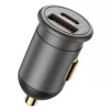 Blueo - Car Charger - USB, Type-C, 35W, with Built-in Protections, for 12V to 24V DC Socket, Matte Finish - Grey
