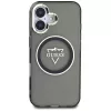 Guess - IML Fém Hegy Logó MagSafe (GUHMP16SHFGTMSLSK) - iPhone 16 - Fekete