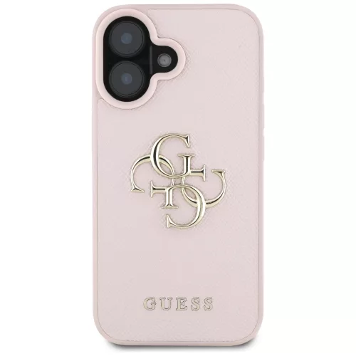 Guess - Keménytok Nagy 4G Logó Kis Klasszikus Logóval (GUHCP16SPGT4MBP) - iPhone 16 - Rózsaszín