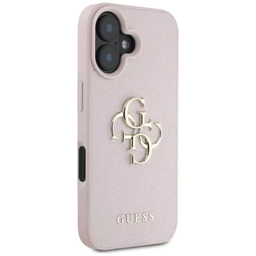 Guess - Keménytok Nagy 4G Logó Kis Klasszikus Logóval (GUHCP16SPGT4MBP) - iPhone 16 - Rózsaszín