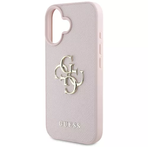 Guess - Keménytok Nagy 4G Logó Kis Klasszikus Logóval (GUHCP16SPGT4MBP) - iPhone 16 - Rózsaszín