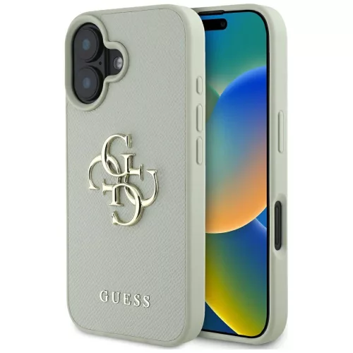Guess - Keménytok Nagy 4G Logó Kis Klasszikus Logóval (GUHCP16SPGT4MBN) - iPhone 16 - Zöld