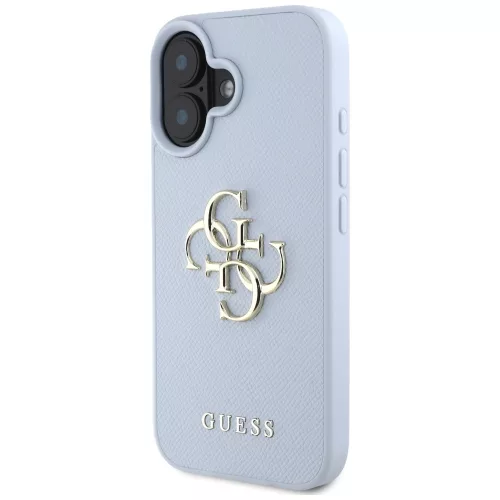 Guess - Keménytok Nagy 4G Logó Kis Klasszikus Logóval (GUHCP16SPGT4MBB) - iPhone 16 - Kék