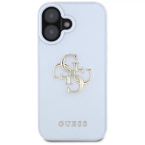 Guess - Keménytok Nagy 4G Logó Kis Klasszikus Logóval (GUHCP16SPGT4MBB) - iPhone 16 - Kék