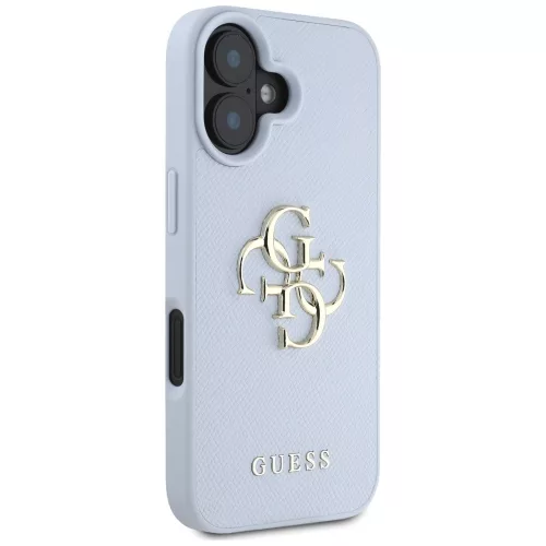 Guess - Keménytok Nagy 4G Logó Kis Klasszikus Logóval (GUHCP16SPGT4MBB) - iPhone 16 - Kék