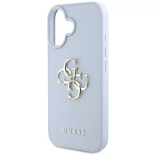 Guess - Keménytok Nagy 4G Logó Kis Klasszikus Logóval (GUHCP16SPGT4MBB) - iPhone 16 - Kék