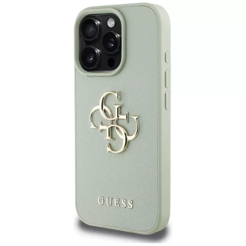Guess - Keménytok Nagy 4G Logó Kis Klasszikus Logóval (GUHCP16XPGT4MBN) - iPhone 16 Pro Max - Zöld
