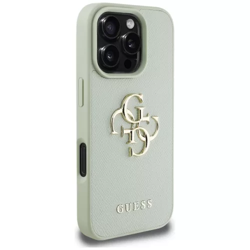 Guess - Keménytok Nagy 4G Logó Kis Klasszikus Logóval (GUHCP16XPGT4MBN) - iPhone 16 Pro Max - Zöld