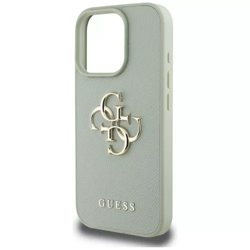 Guess - Keménytok Nagy 4G Logó Kis Klasszikus Logóval (GUHCP16XPGT4MBN) - iPhone 16 Pro Max - Zöld