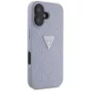 Guess - Bőr Hőpecsétes 4G Mintás Háromszög Fém Logó (GUHCP16SPGP4STRU) - iPhone 16 - Világos Lila