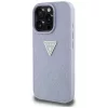 Guess - Bőr Hőpecsétes 4G Mintás Háromszög Fém Logó (GUHCP16XPGP4STRU) - iPhone 16 Pro Max - Világos Lila