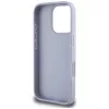 Guess - Bőr Hőpecsétes 4G Mintás Háromszög Fém Logó (GUHCP16XPGP4STRU) - iPhone 16 Pro Max - Világos Lila