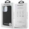 Karl Lagerfeld - Saffiano Full Wrapped Elongated Metal Logo MagSafe (KLHMP16XPSAFWMCK) - iPhone 16 Pro Max - Black