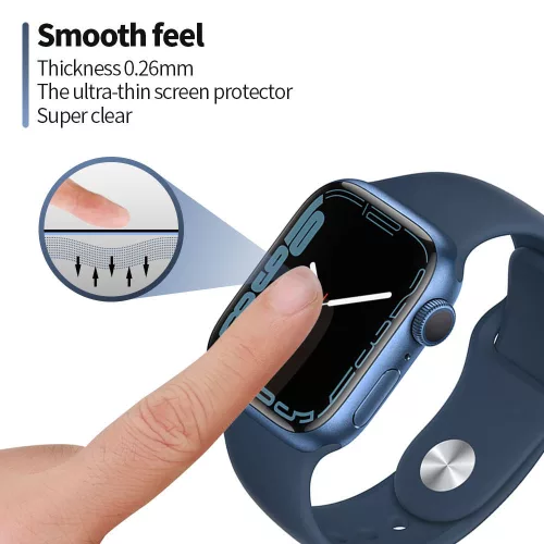 Blueo - High Molecule Screen Protector with Dust Removal Locator - Apple Watch 7 / 8 (41mm) - Black